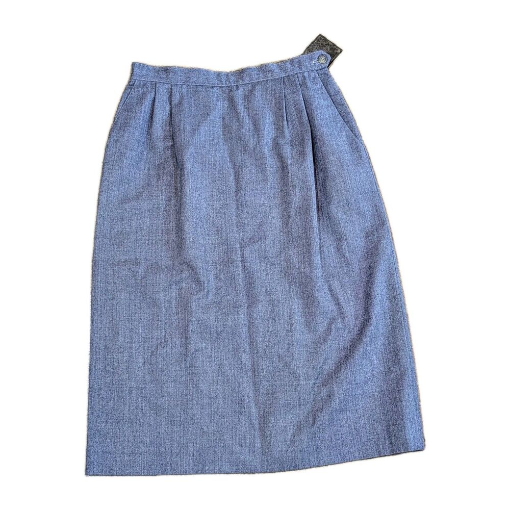 Lands End VTG Women's 6/28 Wool Pencil Skirt Pockets Career Lined Quiet Luxury